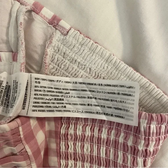 NWT Abercrombie & Fitch Pink Checkered Halter Crop Top (Size XS) - Picture 5 of 8